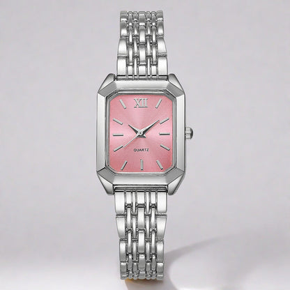 The Lady Is Just Wearing A Square Quartz Watch